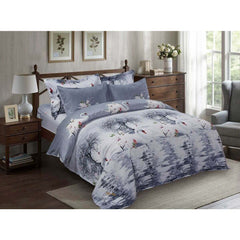 BDS Duvet Cover Set, Queen size Pictorial Bedding, Dolce Mela - Mute Swan