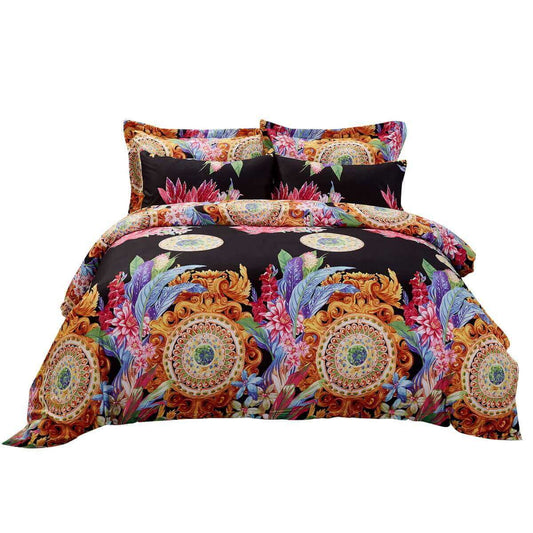 BDS Duvet Cover Set, Queen size Floral Bedding, Dolce Mela - Ecstasy