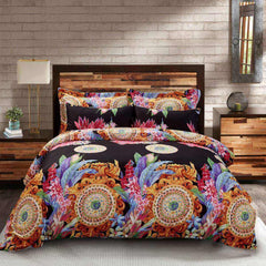 BDS Duvet Cover Set, King Size Floral Bedding, Dolce Mela -Ecstasy