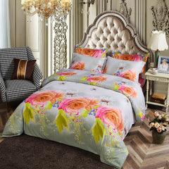 BDS Queen Size Duvet Cover Set, 6 Piece Luxury Floral Bedding, Dolce Mela  Innocence