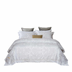 BDS Queen Size Duvet Cover Set Jacquard Top & 100% Cotton Inside