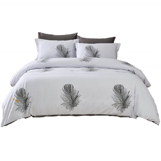 BDS Duvet Cover Set 6 Piece Queen Size Cotton Bedding - Lecce by Dolce Mela