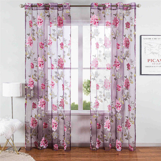 BDS Window Sheer Curtains Panel, Bucharest