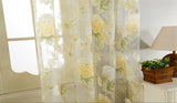 Lyon - Sheer Curtain Panel -  Yellow