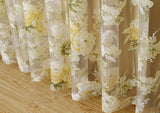 Lyon - Sheer Curtain Panel -  Yellow