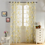 Lyon - Sheer Curtain Panel -  Yellow