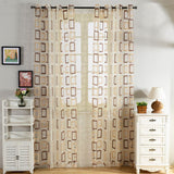 Nice - Sheer Curtain Panel - Brown