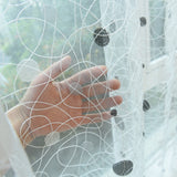 Pearly - Sheer Curtain Panel - White & Black Dots