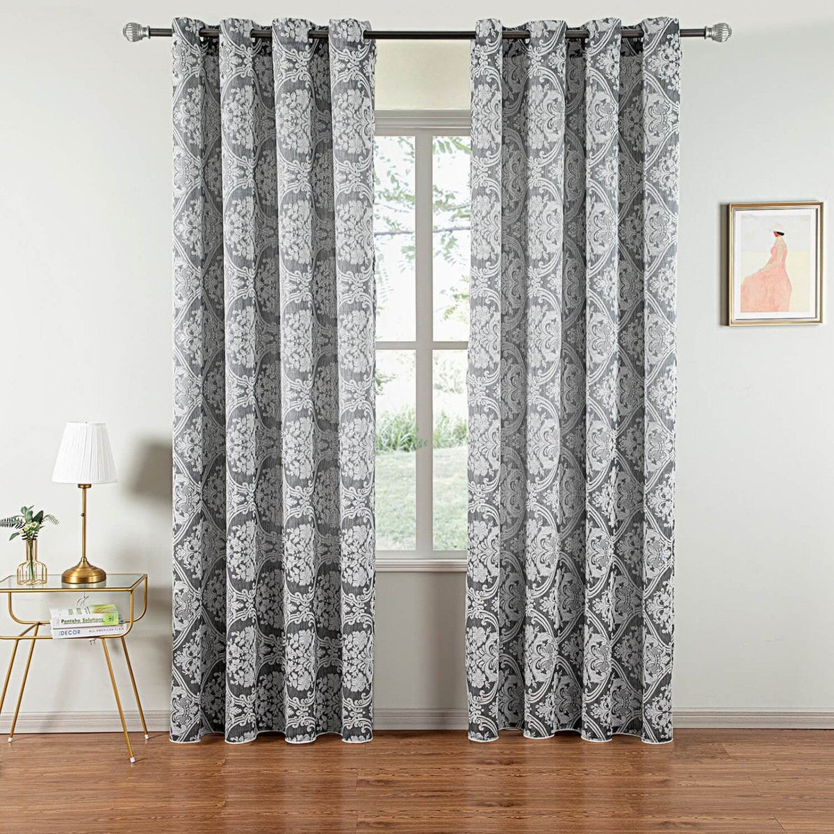 BDS Window Semi-Blackout Curtains Panel, Athena