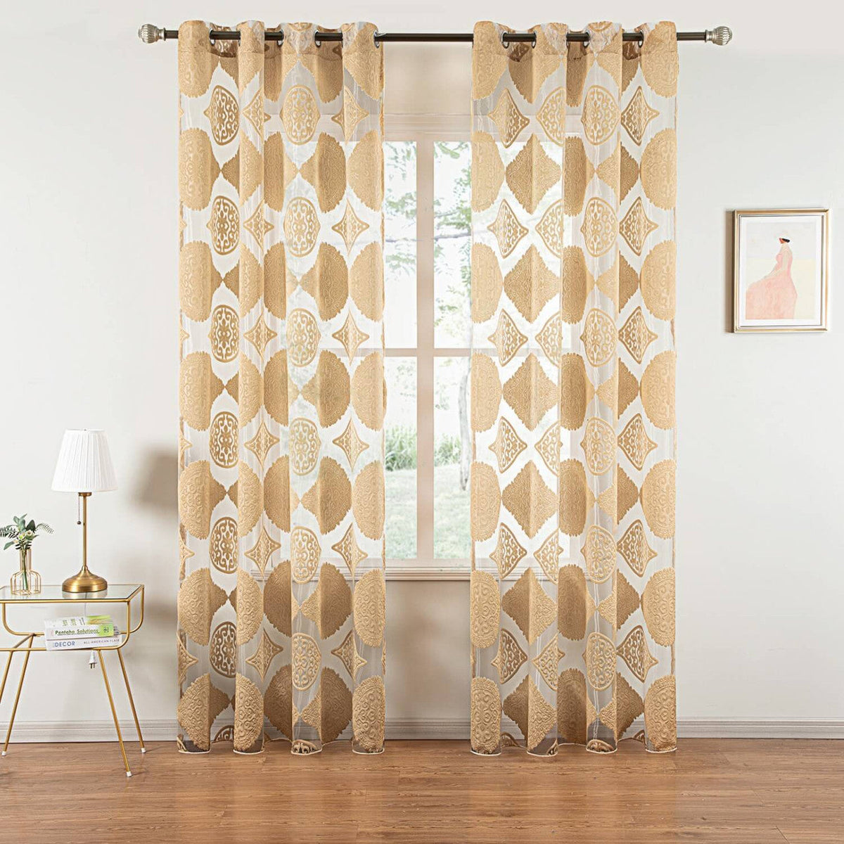 BDS Window Sheer Curtains Panel, Chrysus