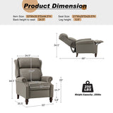 Lucina Genuine Leather Manual Recliner