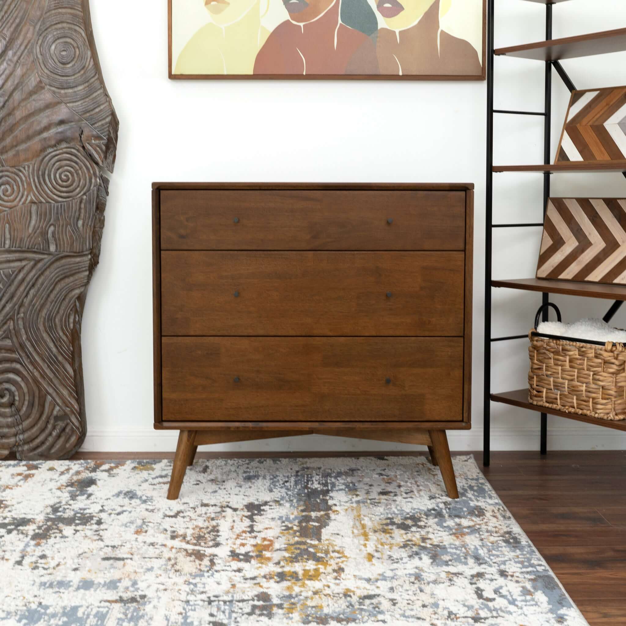 Caroline Mid Century Modern Solid Wood Dresser