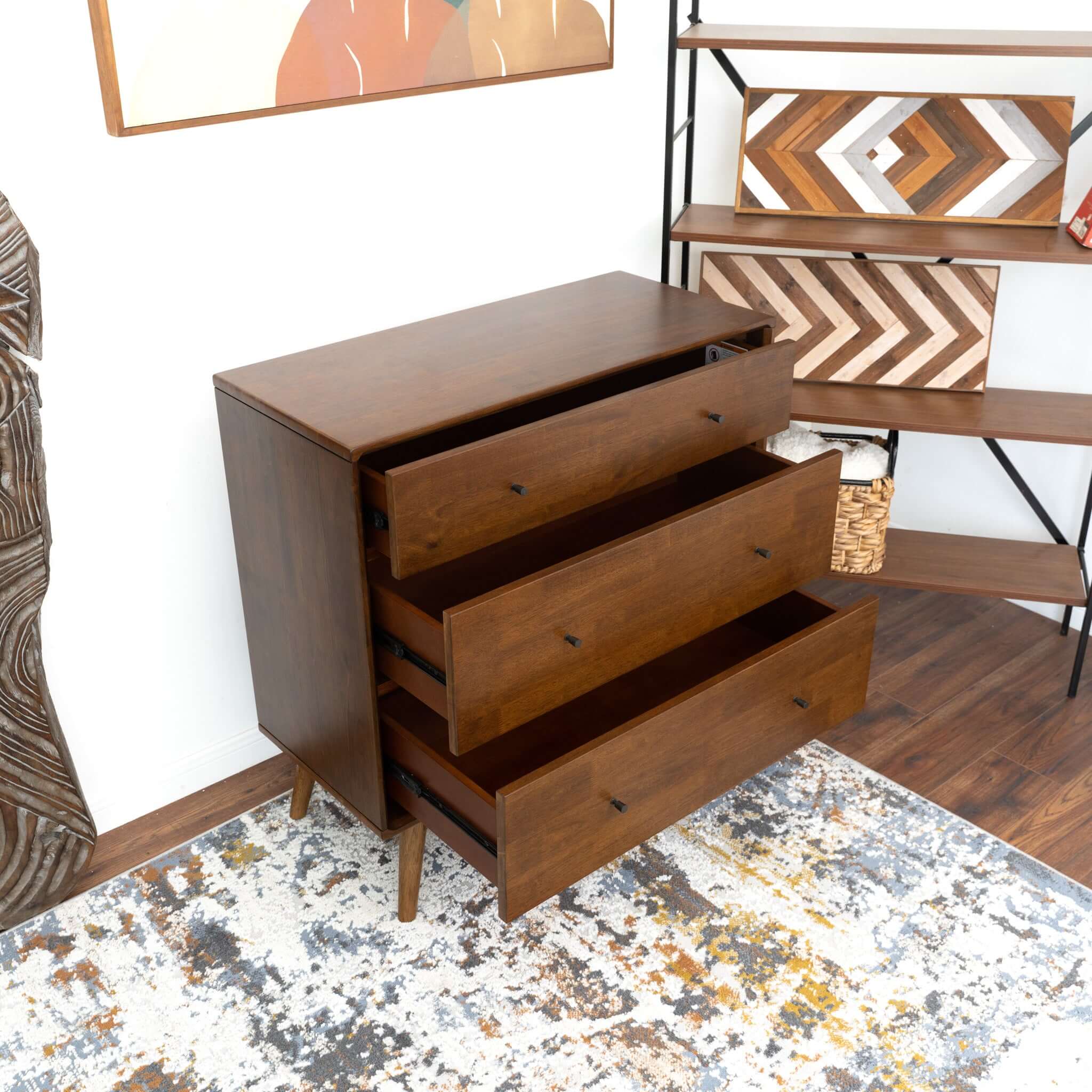 Caroline Mid Century Modern Solid Wood Dresser