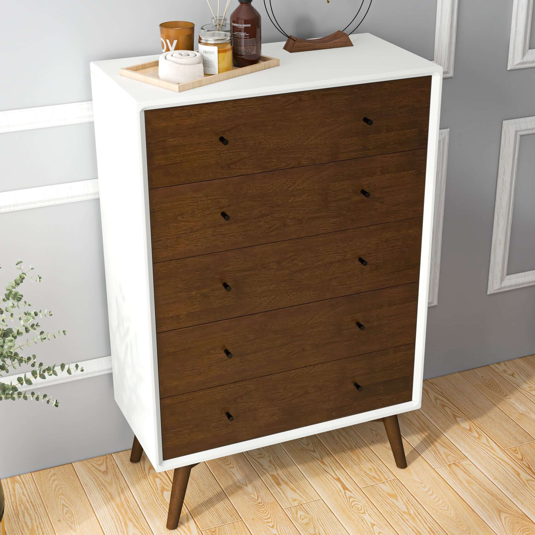 Caroline Mid Century Modern Solid Wood Dresser