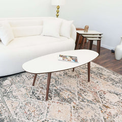 Carsen Mid-Century Modern Oval Center Table