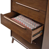 Raimunda 5-Drawer Chest Dresser with Solid Wood Frame