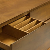 Apollone Mid-Century 6-Drawer Dresser with Solid Wood Legs