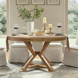 Israel Traditional Extendable Round Dining Table