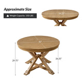 Israel Traditional Extendable Round Dining Table