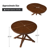 Israel Traditional Extendable Round Dining Table