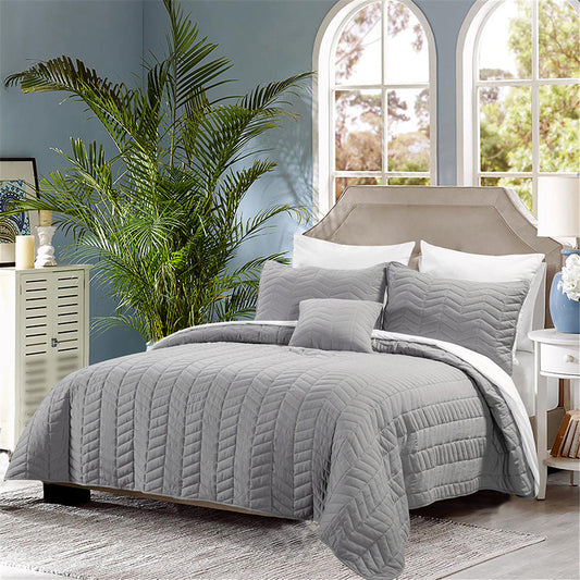 Camilo Microfiber 4 Piece Quilt Set