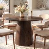 Dwen 46" Modern Round Pedestal Dining Table