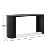 Dwen 60" Modern 2-Style Oval Console Table
