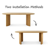 Dwen & Mia 79" Oval Dining Table Set for 6 (7-Piece)