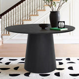 Dwen 46" Modern Round Pedestal Dining Table