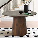 Dwen 46" Modern Round Pedestal Dining Table