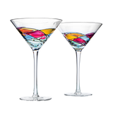 The Wine Savant Artisanal Hand Painted Stemless (Martini)