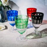 Crystal Italian Multicolor Design Cups -Set of 4