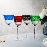 Crystal Italian Multicolor Design Glasses -Set of 4