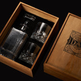 Gift for Dad Whiskey Decanter Gift Set | 730mL Decanter 2 Whiskey Glass