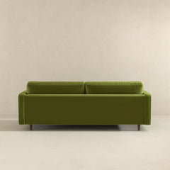 Anthony Mid-Century Modern Pistachio Green Pillow Back Velvet Sofa