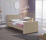 Dillard Velvet Upholstered Bed – Contemporary Elegance with Dark Espresso Legs for Stylish Bedrooms