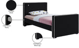 Dillard Velvet Upholstered Bed – Contemporary Elegance with Dark Espresso Legs for Stylish Bedrooms