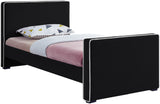 Dillard Velvet Upholstered Bed – Contemporary Elegance with Dark Espresso Legs for Stylish Bedrooms