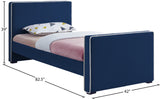 Dillard Velvet Upholstered Bed – Contemporary Elegance with Dark Espresso Legs for Stylish Bedrooms