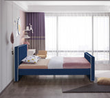 Dillard Velvet Upholstered Bed – Contemporary Elegance with Dark Espresso Legs for Stylish Bedrooms