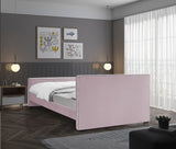 Dillard Velvet Upholstered Bed – Contemporary Elegance with Dark Espresso Legs for Stylish Bedrooms