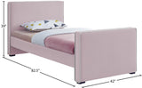 Dillard Velvet Upholstered Bed – Contemporary Elegance with Dark Espresso Legs for Stylish Bedrooms