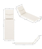 Chaise Lounge Cushion - Seat 24.5 x 52.5 x 3.5 | Back 22 x 24 x 3.5