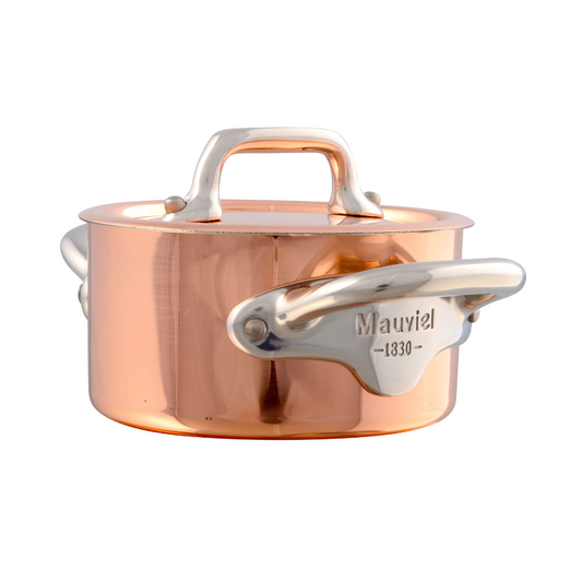 Mauviel M'MINIS Copper Stewpan With Stainless Steel Handles, 0.34-Quart