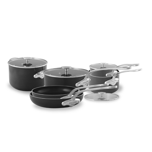 Mauviel M'STONE 3 10-Piece Cookware Set With Cast Stainless Steel Handles