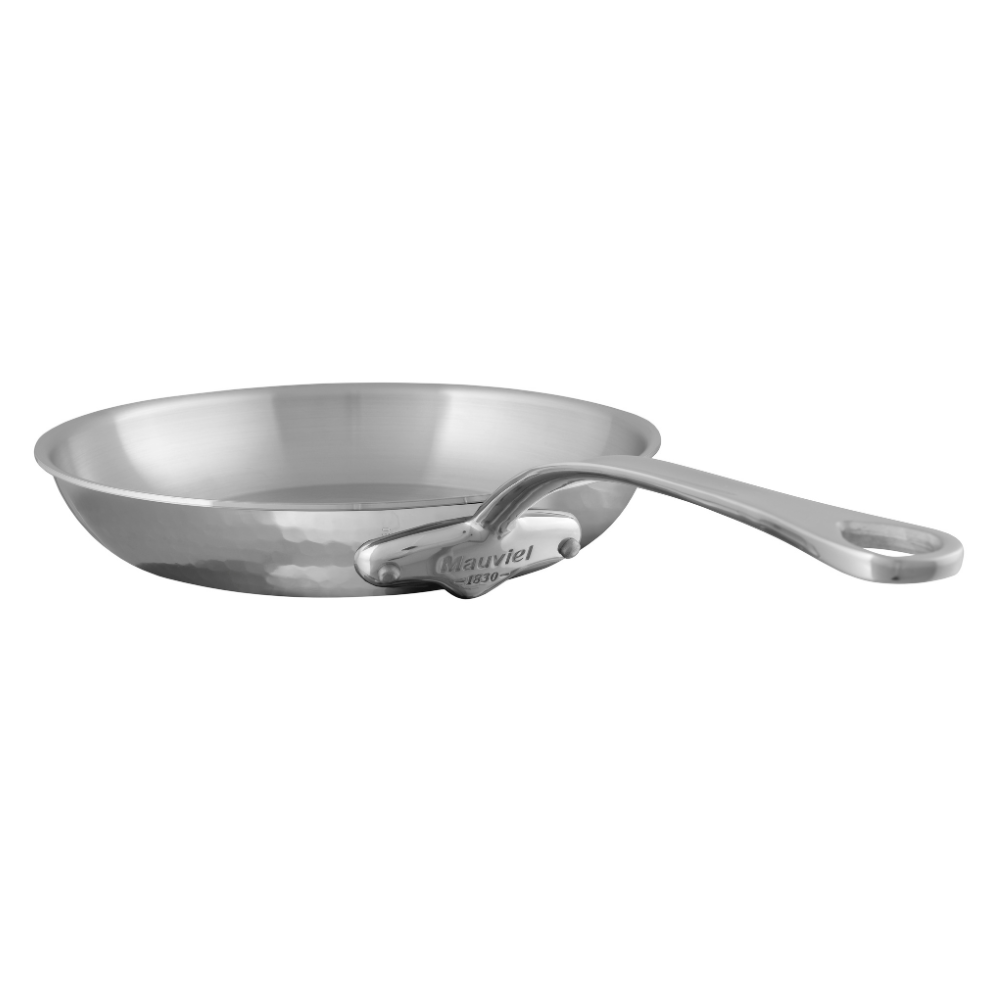 Mauviel M'ELITE Hammered 5-Ply Frying Pan With Cast Stainless Steel Handle, 11.8-In