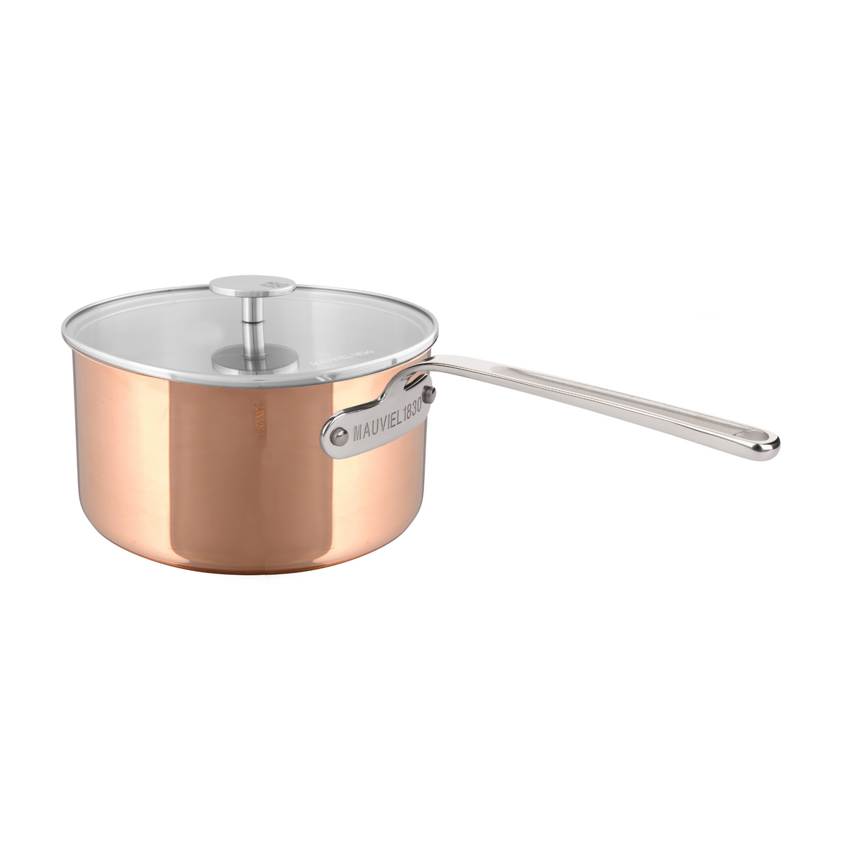 Mauviel M'COPPER 360 Copper Sauce Pan With Stainless Steel Handle, 1.9-Qt