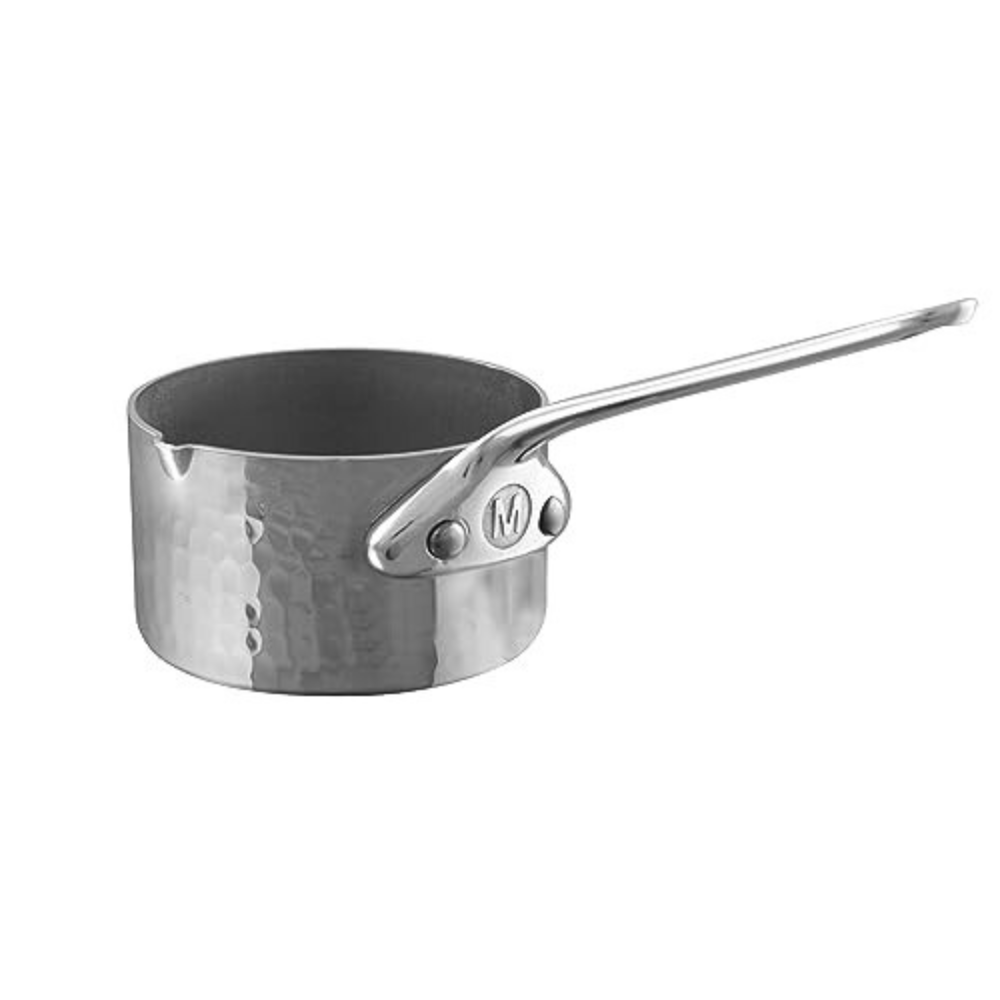 Mauviel M'MINIS Stainless Steel Mini Sauce Pan With Pouring Lip, Cast Stainless Steel Handle, 1.9-in