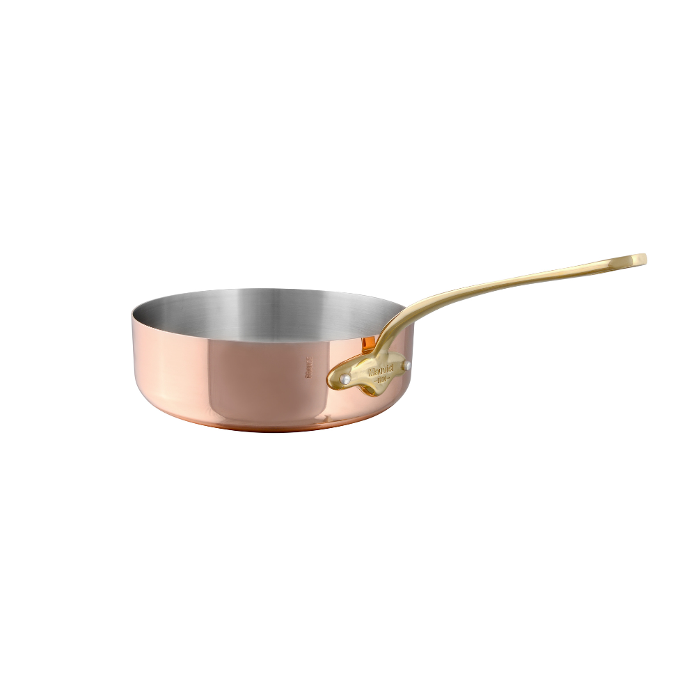 Mauviel M'Heritage 150 B Copper Saute Pan With Brass Handle, 3.3-Qt