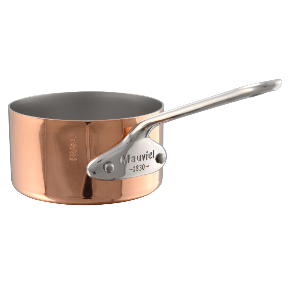 Mauviel M'MINIS Copper Sauce Pan With Stainless Steel Handle, 0.32-Quart